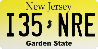 NJ license plate I35NRE