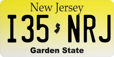 NJ license plate I35NRJ