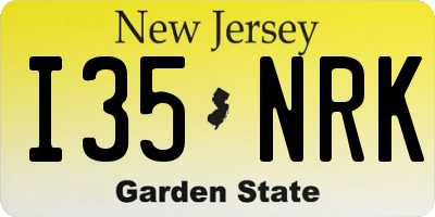 NJ license plate I35NRK