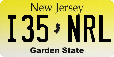 NJ license plate I35NRL