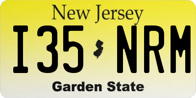 NJ license plate I35NRM