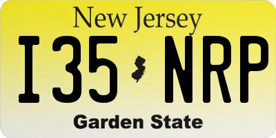 NJ license plate I35NRP