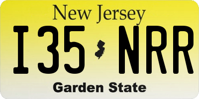 NJ license plate I35NRR