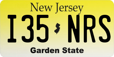 NJ license plate I35NRS
