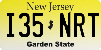 NJ license plate I35NRT