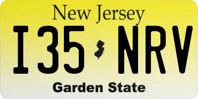 NJ license plate I35NRV