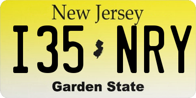 NJ license plate I35NRY