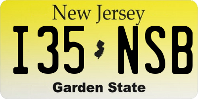 NJ license plate I35NSB