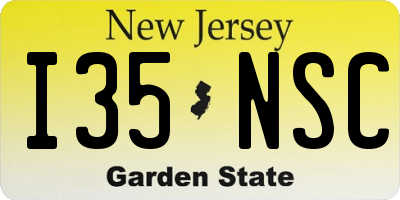 NJ license plate I35NSC