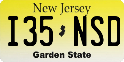 NJ license plate I35NSD