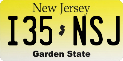 NJ license plate I35NSJ