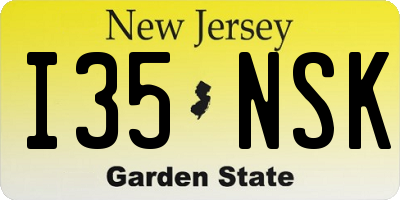 NJ license plate I35NSK