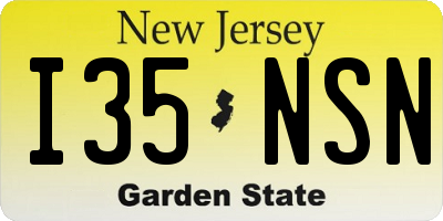 NJ license plate I35NSN