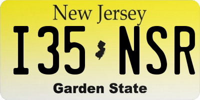 NJ license plate I35NSR