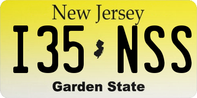 NJ license plate I35NSS