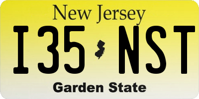 NJ license plate I35NST