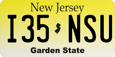 NJ license plate I35NSU