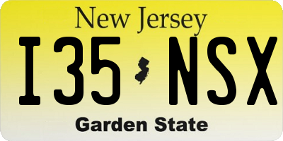 NJ license plate I35NSX