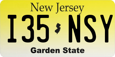 NJ license plate I35NSY