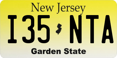 NJ license plate I35NTA