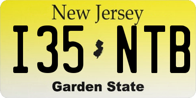 NJ license plate I35NTB
