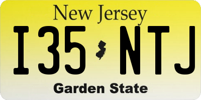 NJ license plate I35NTJ