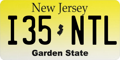 NJ license plate I35NTL