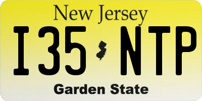 NJ license plate I35NTP