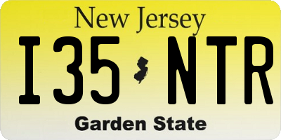 NJ license plate I35NTR