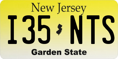 NJ license plate I35NTS