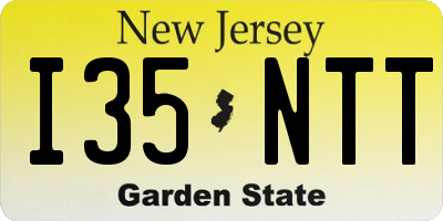 NJ license plate I35NTT