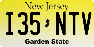 NJ license plate I35NTV