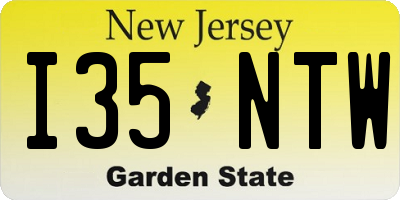NJ license plate I35NTW
