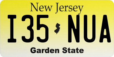 NJ license plate I35NUA