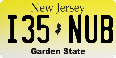 NJ license plate I35NUB