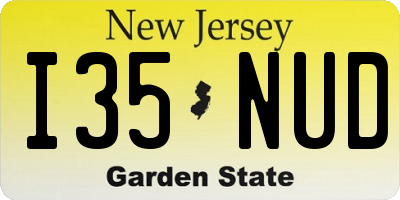 NJ license plate I35NUD
