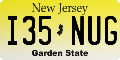 NJ license plate I35NUG