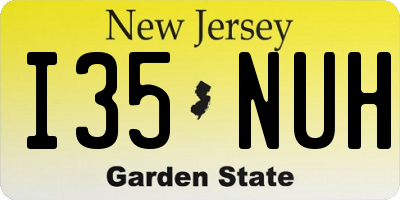 NJ license plate I35NUH