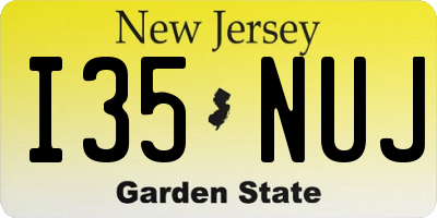 NJ license plate I35NUJ