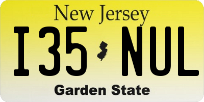 NJ license plate I35NUL