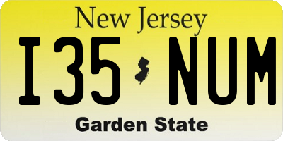 NJ license plate I35NUM