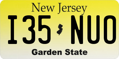 NJ license plate I35NUO