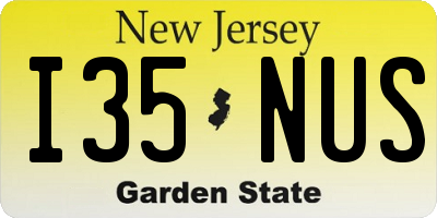 NJ license plate I35NUS