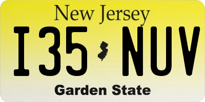 NJ license plate I35NUV