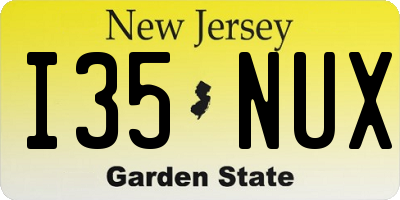 NJ license plate I35NUX