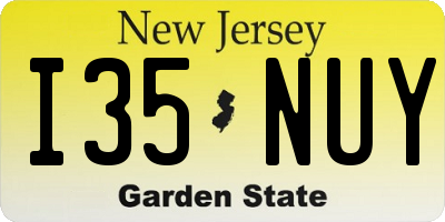 NJ license plate I35NUY