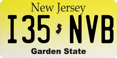 NJ license plate I35NVB