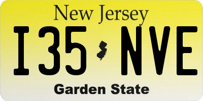 NJ license plate I35NVE