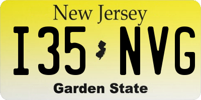 NJ license plate I35NVG