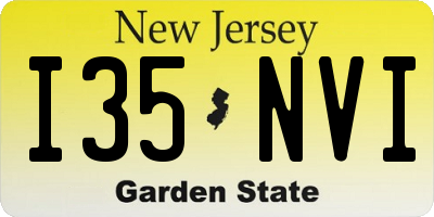 NJ license plate I35NVI